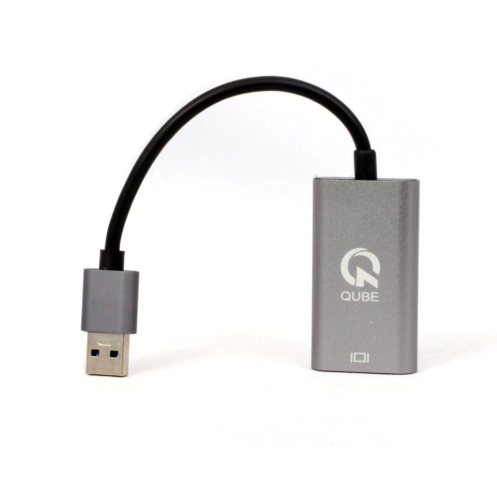 QBE AD USB 3.0 إلى HDMI ، 4K ، محول 60 هرتز N23007 - رمادي - مداول