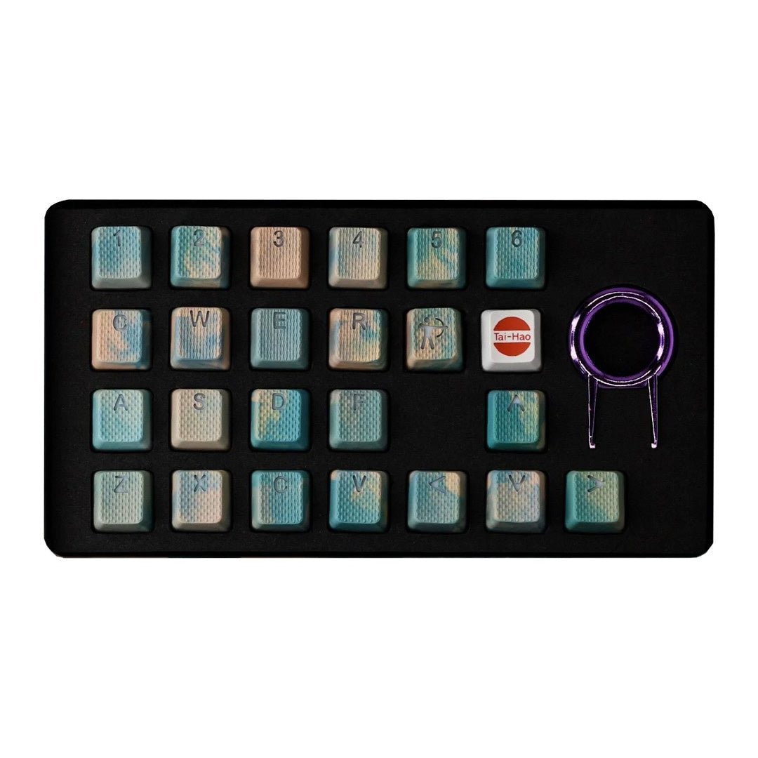 Tai-Hao Rubber Backlit Mark II Gaming Keycap - Green & Peach Camo - مفاتيح كيبورد - Store 974 | ستور ٩٧٤