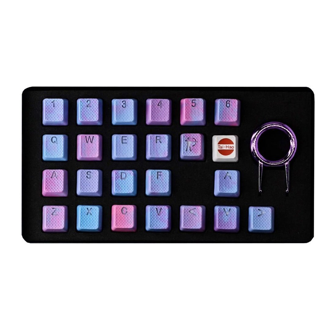Tai-Hao Rubber Backlit Mark II Gaming Keycap - Pink & Blue Camo - مفاتيح كيبورد