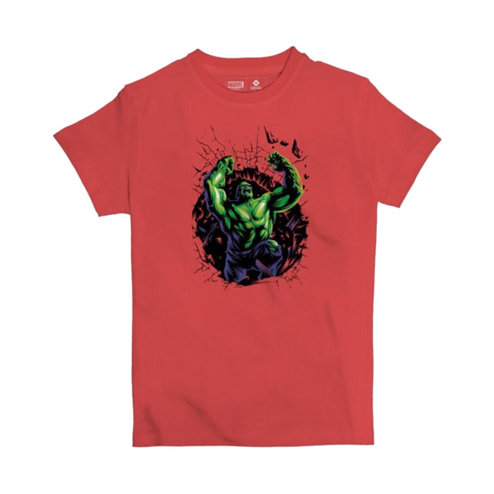 Jobedu Hulk Smash Red T-Shirt - 6-7 Years Old - تي-شيرت - Store 974 | ستور ٩٧٤