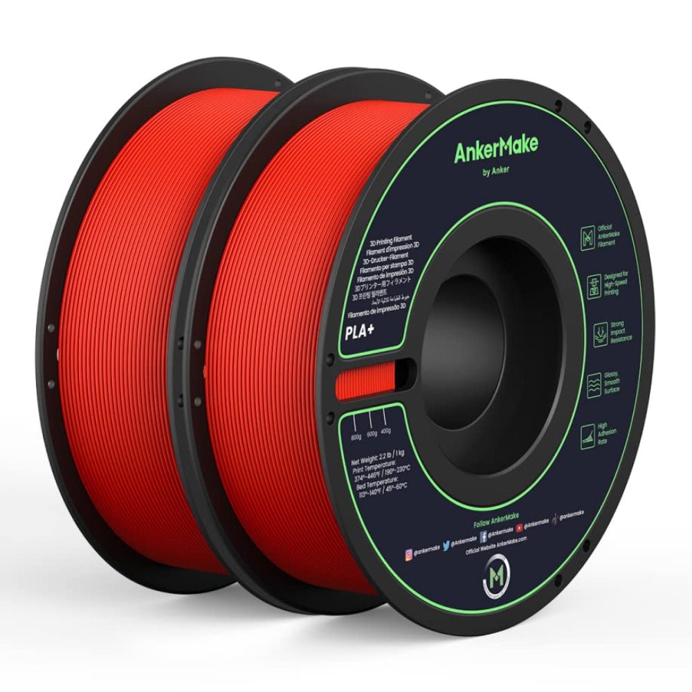 Anker AnkerMake PLA+ 3D Printing Filament - Red - اكسسوارات طابعة - Store 974 | ستور ٩٧٤