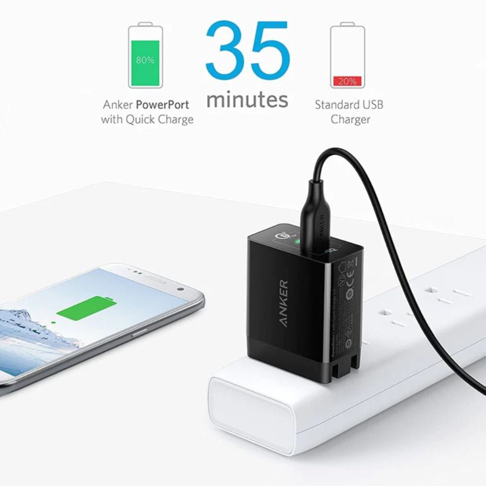 Anker PowerPort+ w/ Quick Charge 3.0 Adapter - شاحن - Store 974 | ستور ٩٧٤