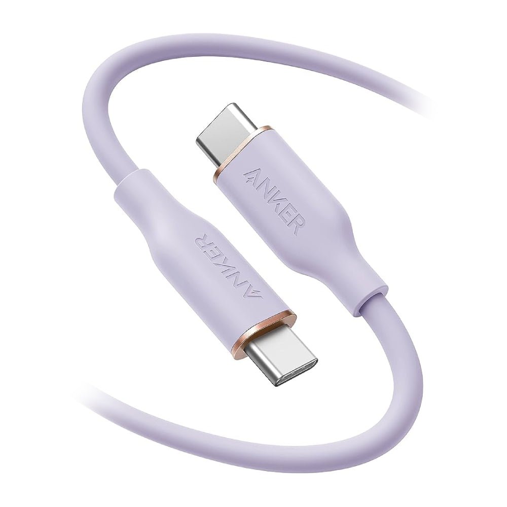 Anker PowerLine III Flow USB-C to USB-C 100W 1.8m Cable - Purple - شاحن - Store 974 | ستور ٩٧٤