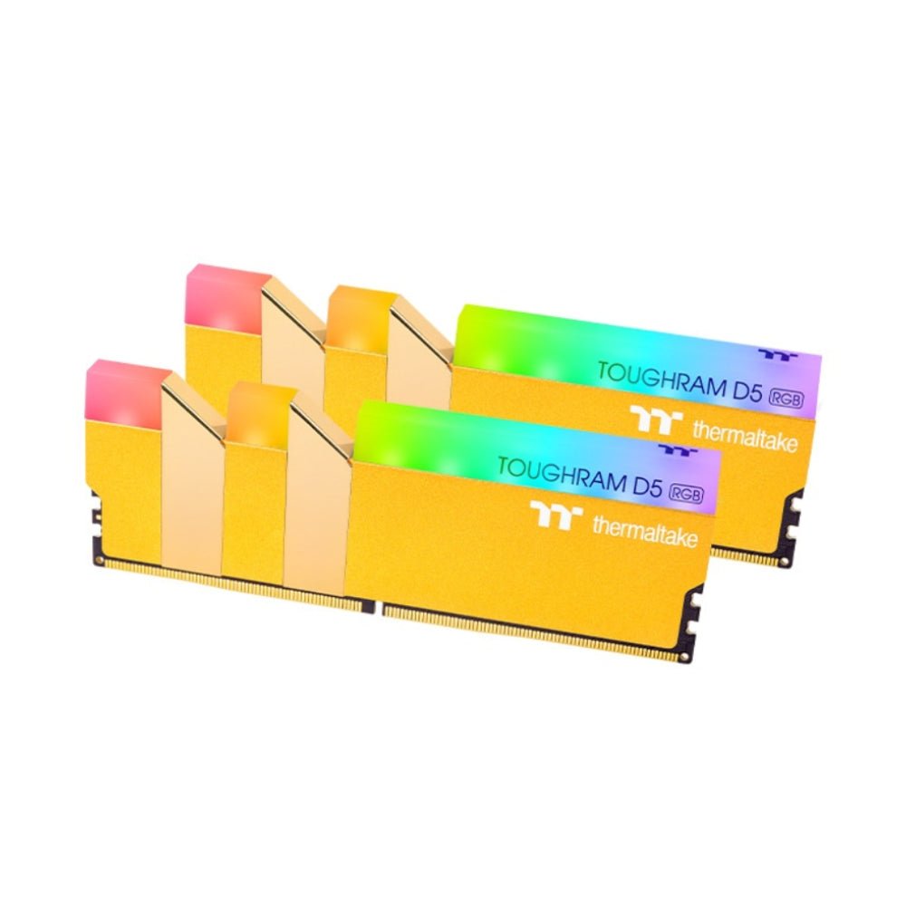 Thermaltake TOUGHRAM RGB D5 32GB (2x16GB) DDR5 5600MT/s C36 Memory - Metallic Gold - الذاكرة العشوائية - Store 974 | ستور ٩٧٤