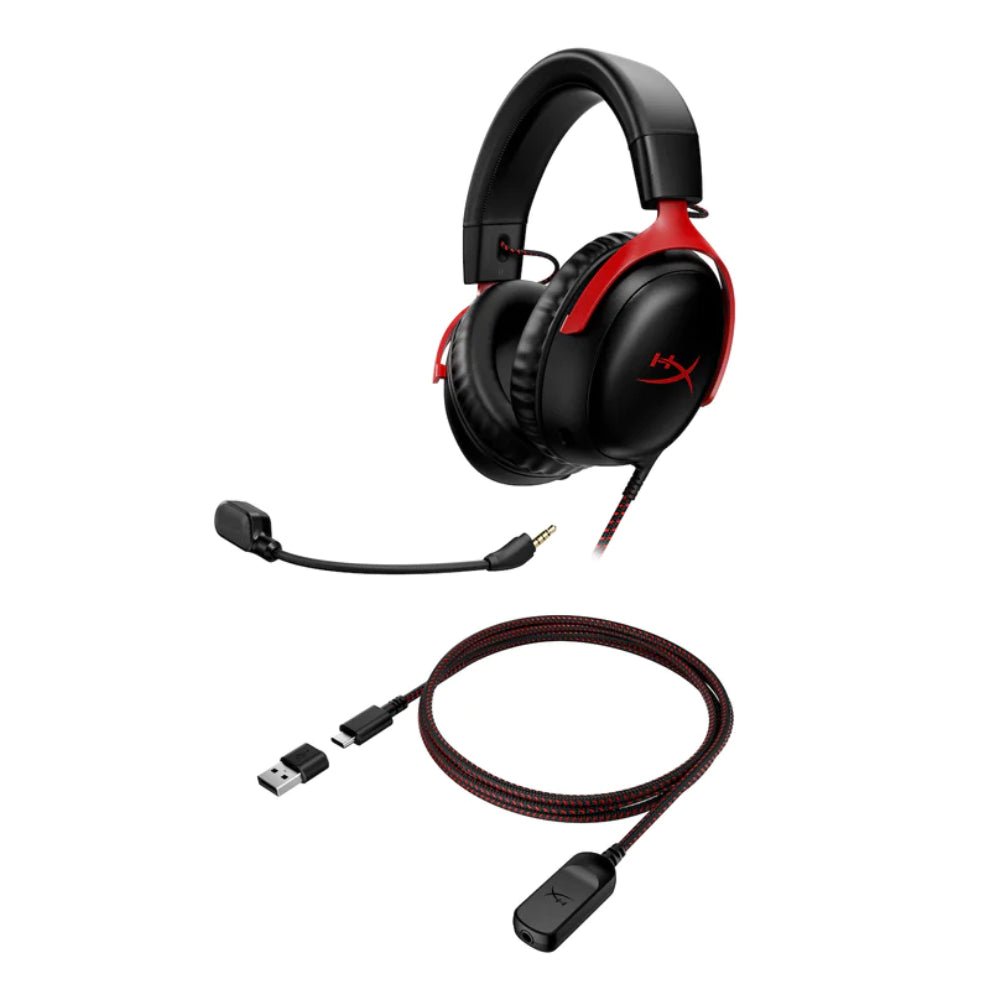 HyperX Cloud III Wired Gaming Headset - Black & Red - سماعة - Store 974 | ستور ٩٧٤