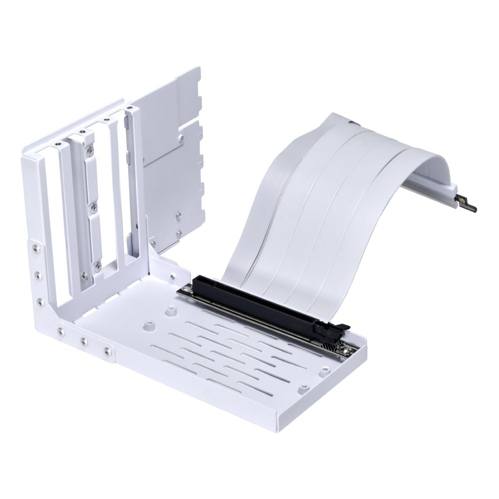 Lian Li Universal 4 Slots Vertical GPU Kit w/ Gen 4 Riser - White - دعامة كرت شاشة - Store 974 | ستور ٩٧٤