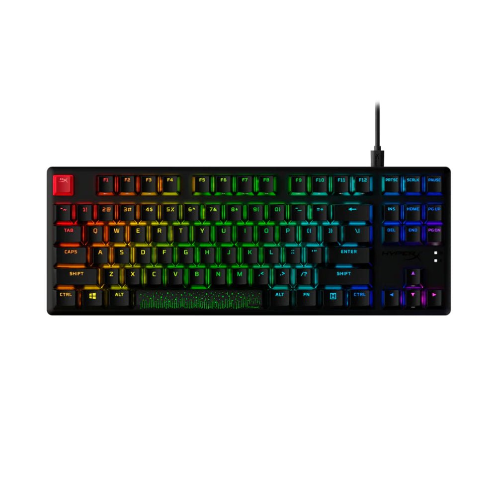 أصول Hyperx Alloy Core PBT RGB لوحة مفاتيح ألعاب ميكانيكية سلك أصول Hyperx Alloy Core PBT RGB لوحة مفاتيح ألعاب ميكانيكية سلك
