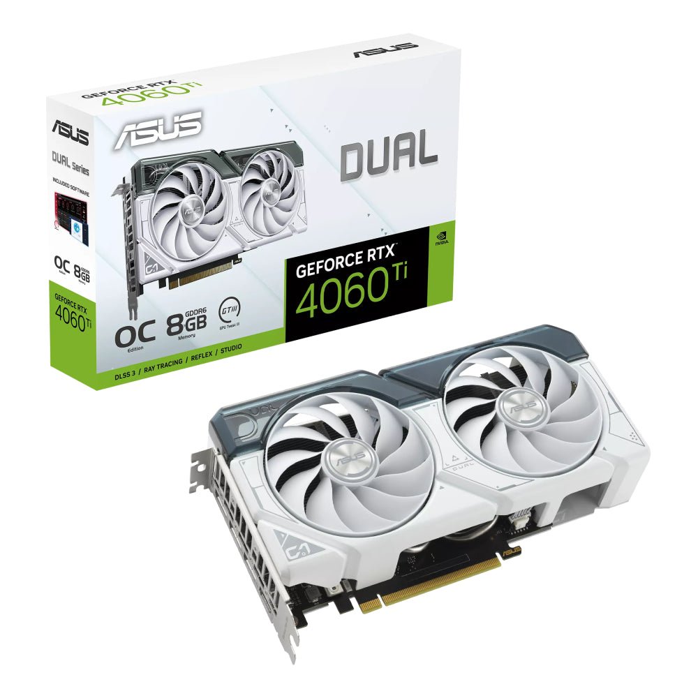 Asus Dual GeForce RTX 4060 Ti OC 8GB Graphics Card - White - كرت شاشة - Store 974 | ستور ٩٧٤