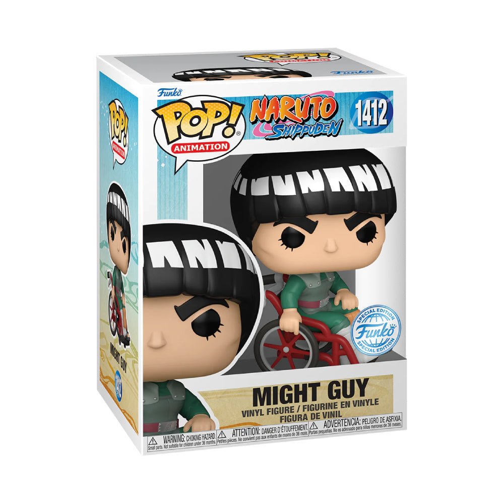 Funko Pop! Animation: Naruto - Might Guy Wheelchair (Exc) #1412 - دمية Funko Pop! Animation: Naruto - Might Guy Wheelchair (Exc) #1412 - دمية