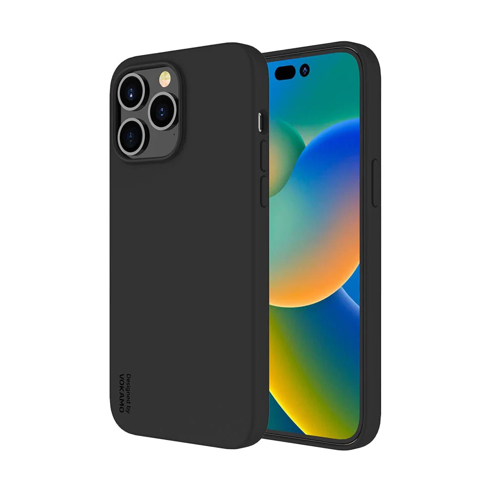 Vokamo Liquid Silicone Magnetic for iPhone 14 Plus - Black - أك سستور هاتوت