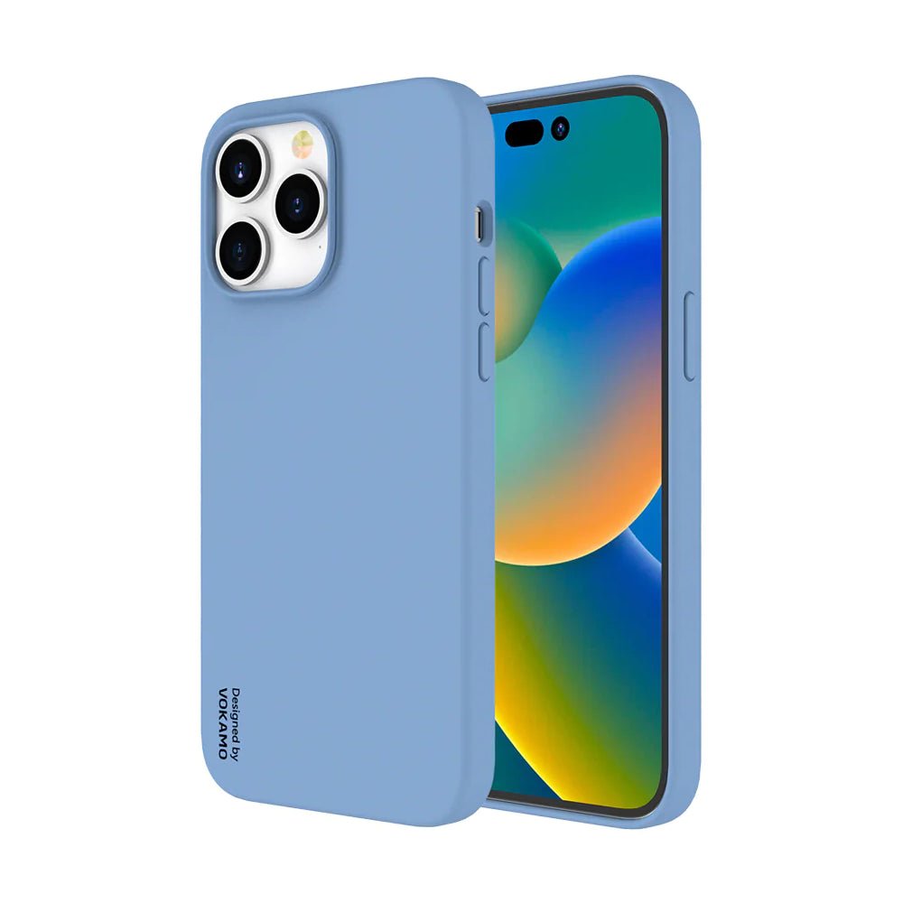 Vokamo Liquid Silicone Magnetic for iPhone 14 Pro Max - Blue - أكسسوار هاتف - Store 974 | ستور ٩٧٤