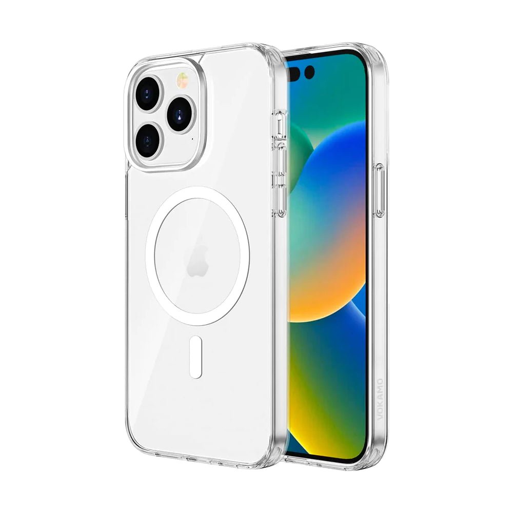 Vokamo Sdouble Magnetic For iPhone 14 Pro Max - Clear - أكسسوار هاتف