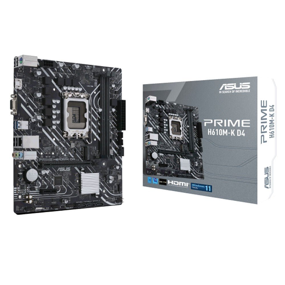 Asus Prime H610M-K D4 DDR4 LGA1700 Intel mATX Gaming Motherboard - اللوحة الأم - Store 974 | ستور ٩٧٤