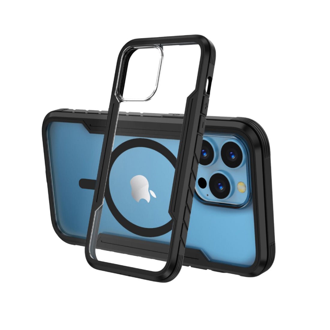 OFKOZ iPhone 15 Magnetic case (Silicone+Standard) - iPhone 15 Pro - Black - أكسسوار - Store 974 | ستور ٩٧٤