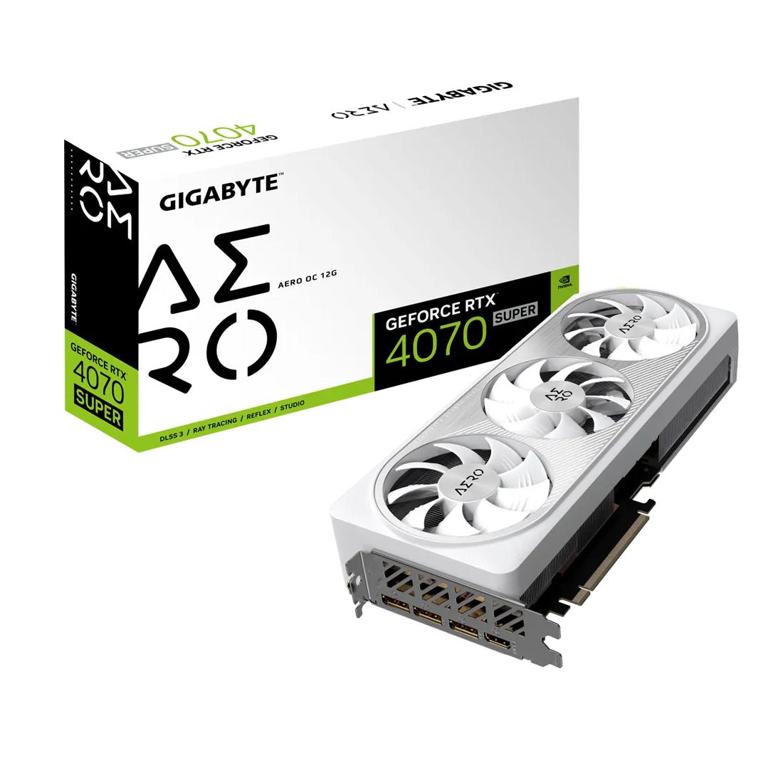 Gigabyte GeForce RTX 4070 Super Aero OC 12GB GDDR6X Graphics Card - White - كرت الشاشة - Store 974 | ستور ٩٧٤