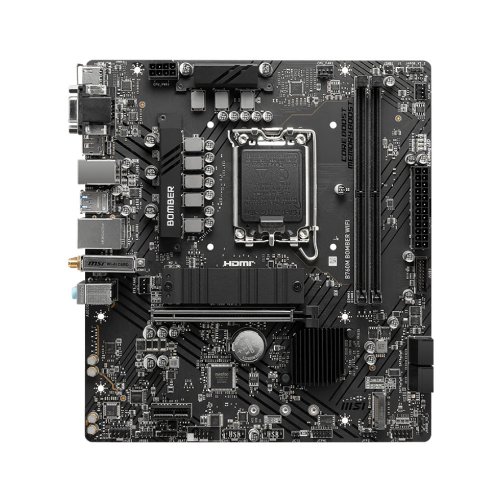 MSI B760M Bomber Wi-Fi DDR5 LGA 1700 mATX Gaming Motherboard - لوحة أم - Store 974 | ستور ٩٧٤