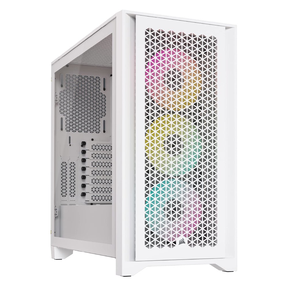 Corsair iCUE 4000D RGB AirFlow Tempered Glass Mid-Tower Case - White - صندوق - Store 974 | ستور ٩٧٤