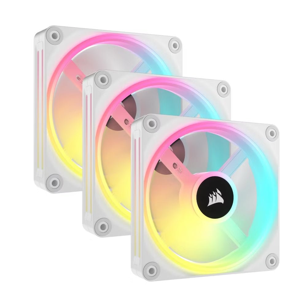 Corsair Icue Link QX120 RGB 120mm PWM PC Fan - White - Meroحة Corsair Icue Link QX120 RGB 120mm PWM PC Fan - White - Meroحة