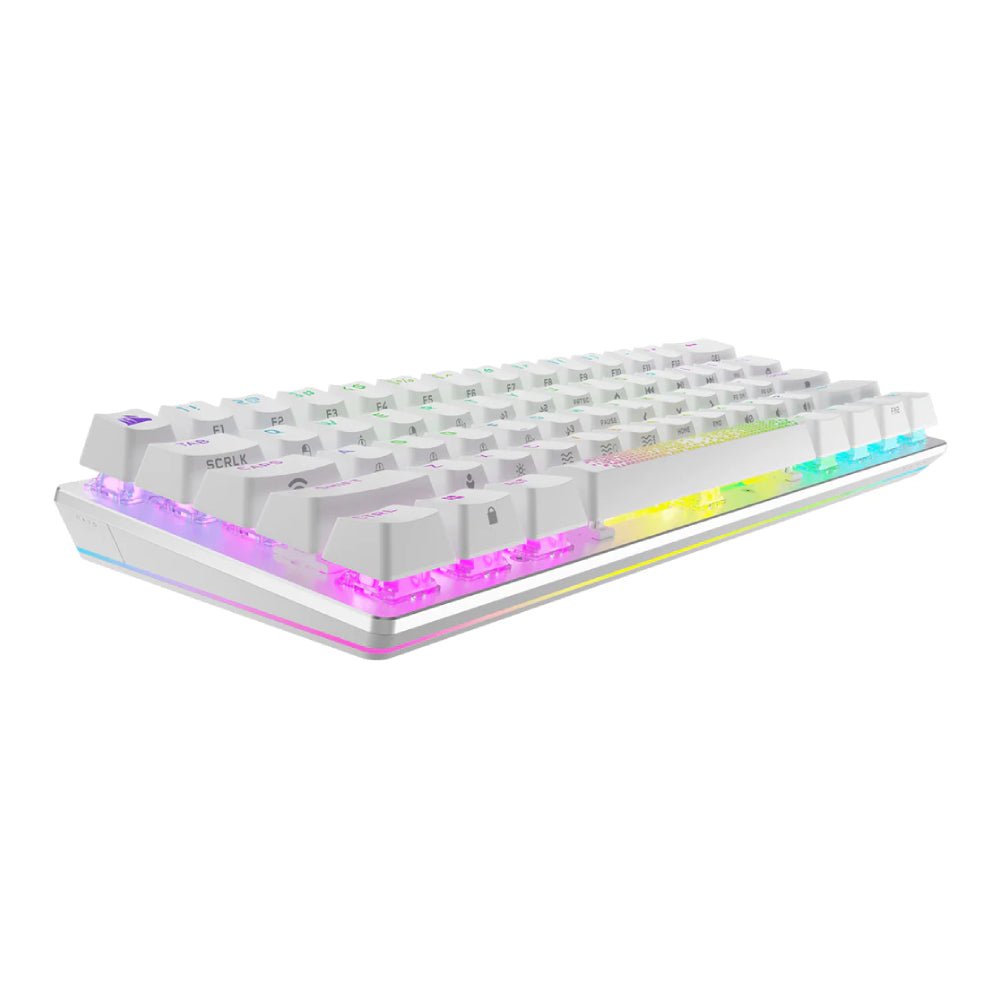 Corsair K70 RGB Pro Mini Wireless 60% Mechanical Gaming Keyboard - Cherry MX Red - White - لوحة مفاتيح - Store 974 | ستور ٩٧٤