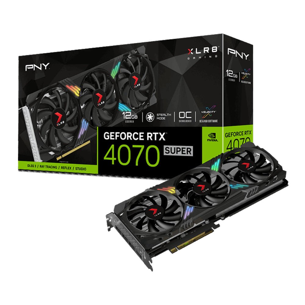 PNY GeForce RTX 4070 Super 12GB XLR8 Gaming Verto OC ARGB Graphics Card - كرت شاشة - Store 974 | ستور ٩٧٤