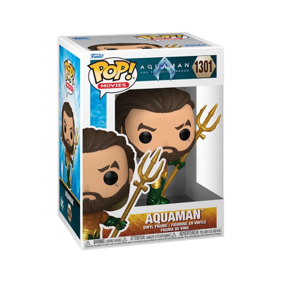 Funko Pop! Movies: Aquaman and the Lost Kingdom - Aquaman (DGLT)(Exc) #1301 - دمية - Store 974 | ستور ٩٧٤