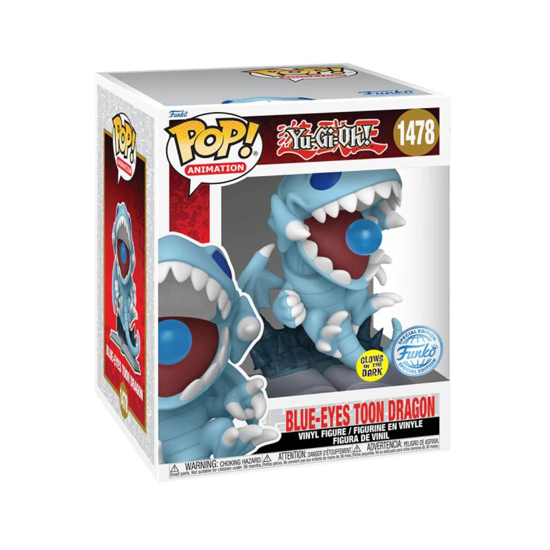 Funko Pop Super! Animation: Yu-Gi-Oh - Blue-Eyes Toon Dragon Attack (GW)(Exc) #1478 - دمية - Store 974 | ستور ٩٧٤