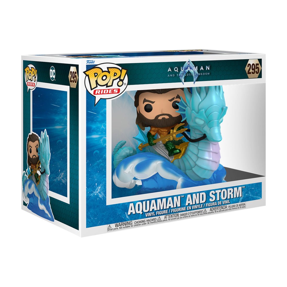Funko Pop Ride DLX! الأفلام: Aquaman and the Lost Kingdom - Aquaman on Storm #295 - Demiة Funko Pop Ride DLX! الأفلام: Aquaman and the Lost Kingdom - Aquaman on Storm #295 - Demiة