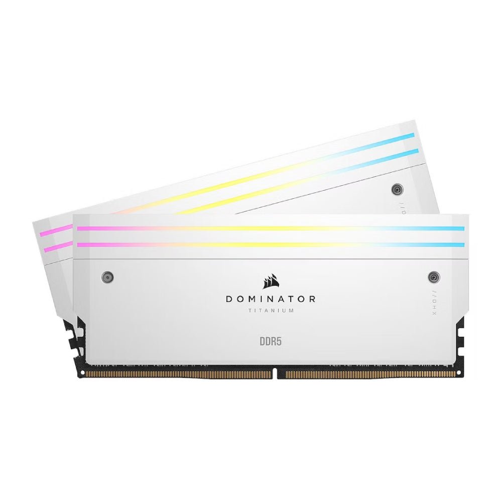 Corsair Dominator Titanium First Edition 48GB (2x24GB) DDR5 7200MT/s CL36 Memory Kit - White - الذاكرة العشوائية - Store 974 | ستور ٩٧٤
