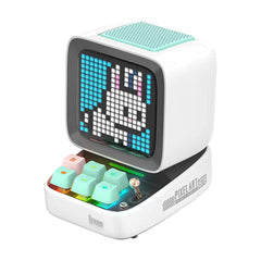 Divoom Ditoo-Mic Retro Pixel Art Mini Bluetooth Speaker - White - مكبر صوت