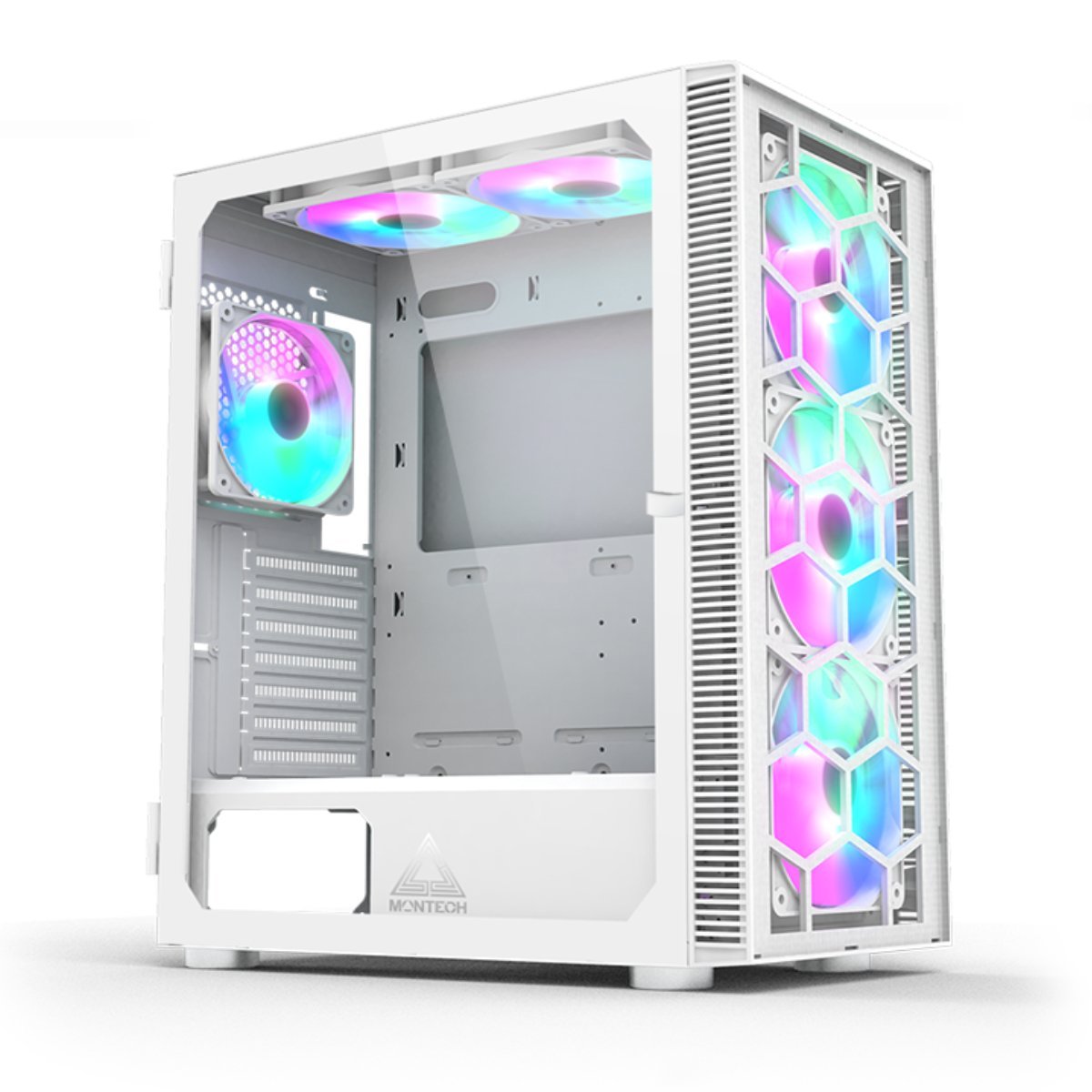 Montech X3 Glass Mid Tower Case- White - Store 974 | ستور ٩٧٤
