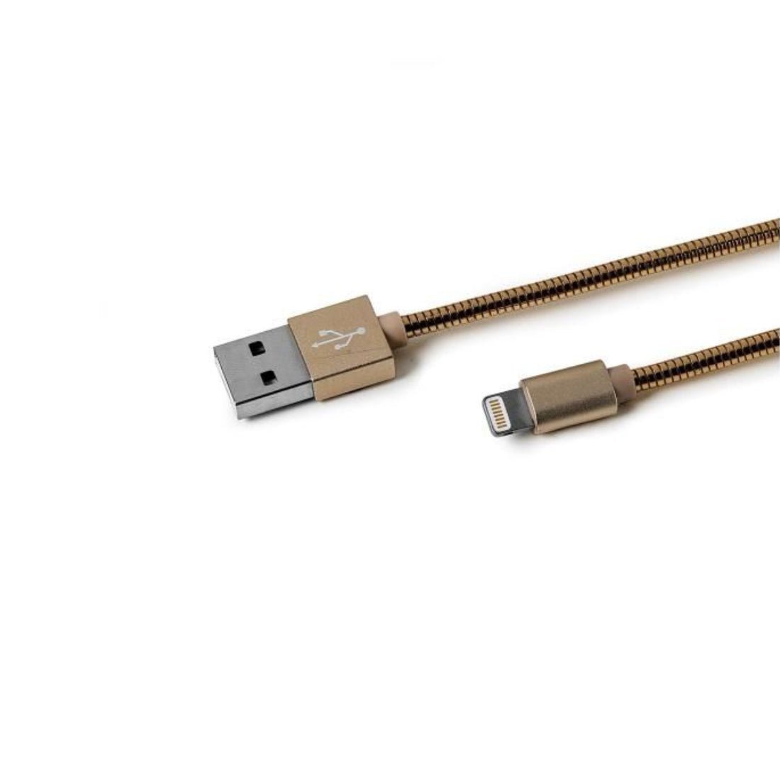 Celly LightSnake Mfi USB-A 2.4 to Lightning 1m Cable 12W - Gold - كابل - Store 974 | ستور ٩٧٤