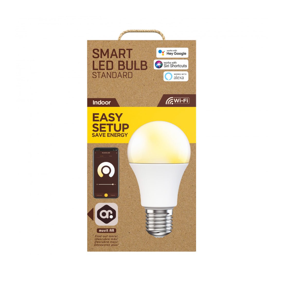 Muvit iO Smart CCT A60 E27/8W/806lm Bulb - إضاءة - Store 974 | ستور ٩٧٤