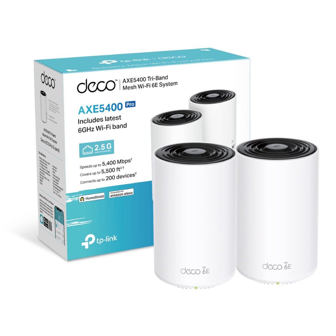 TP-Link Deco XE75 Pro AXE5400 Tri-Band Mesh Wi-Fi 6E System - 2 Pack - - TP-Link Deco XE75 Pro AXE5400 Tri-Band Mesh Wi-Fi 6E System - 2 Pack - -