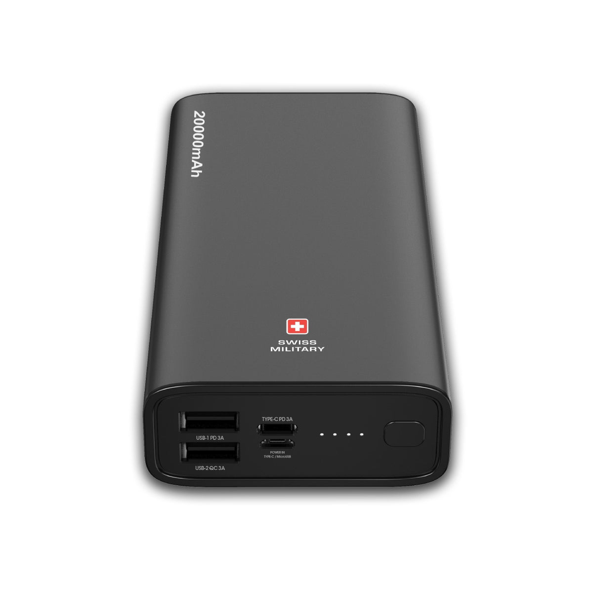 حزمة الطاقة السويسرية العسكرية PD 20000MAH - أسود - مداود حزمة الطاقة السويسرية العسكرية PD 20000MAH - أسود - مداود