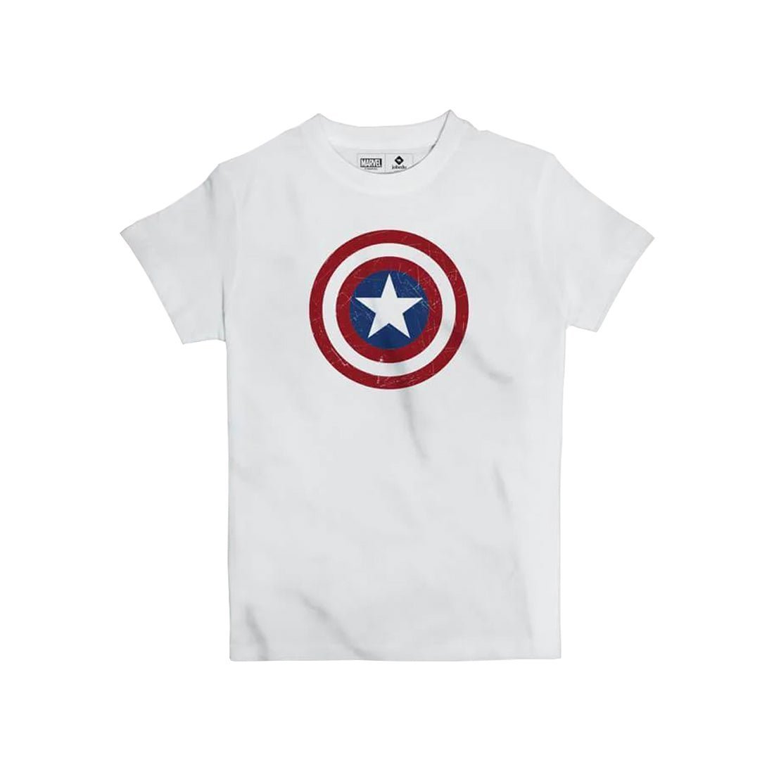 تي شيرت شعار Marvel Marvel Marvel America Shield - أبيض - تي شيرت شعار Marvel Marvel Marvel America Shield - أبيض -