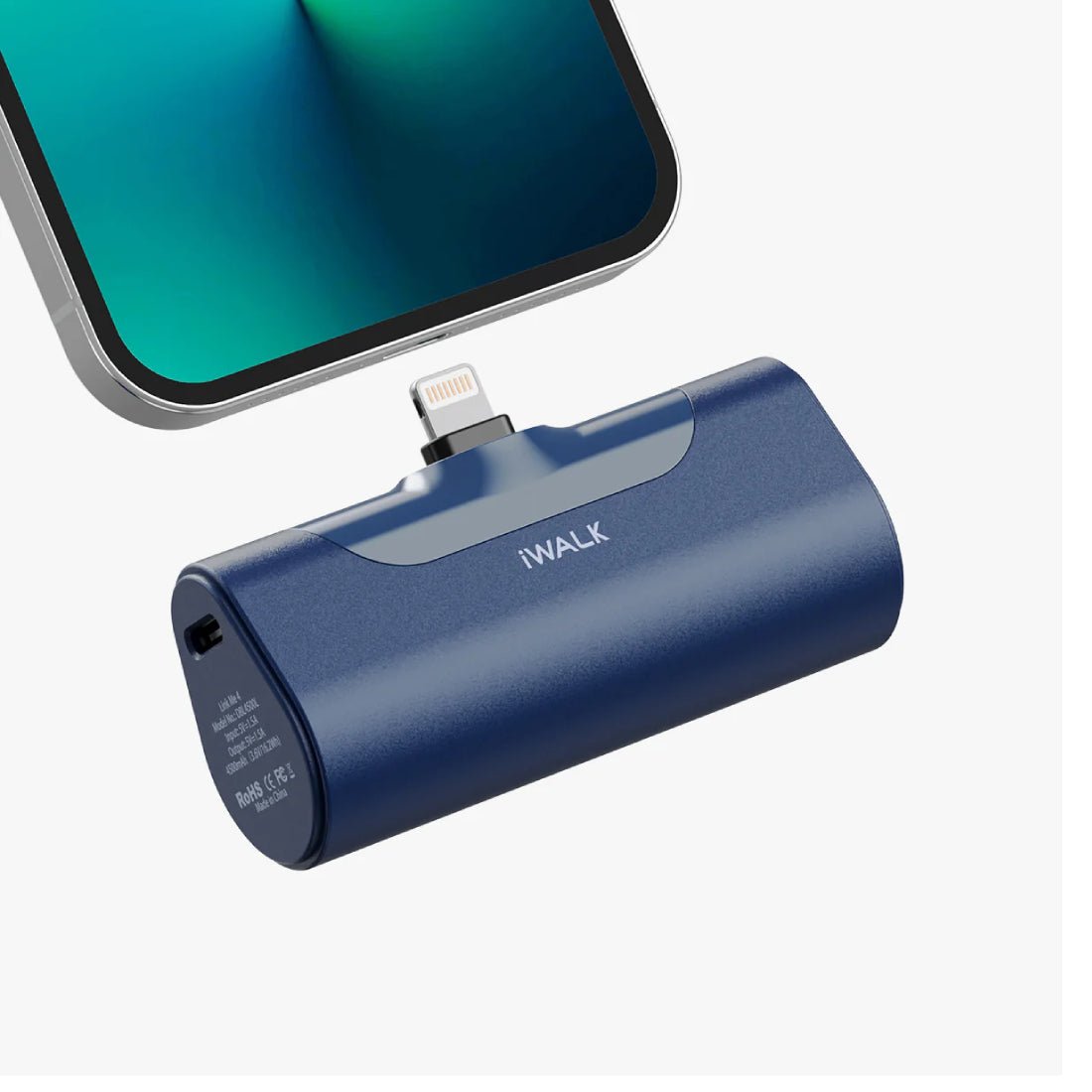 iWalk 4500mAh Portable Charger USB Lightening Battery Pack - Blue - مزود طاقة - Store 974 | ستور ٩٧٤