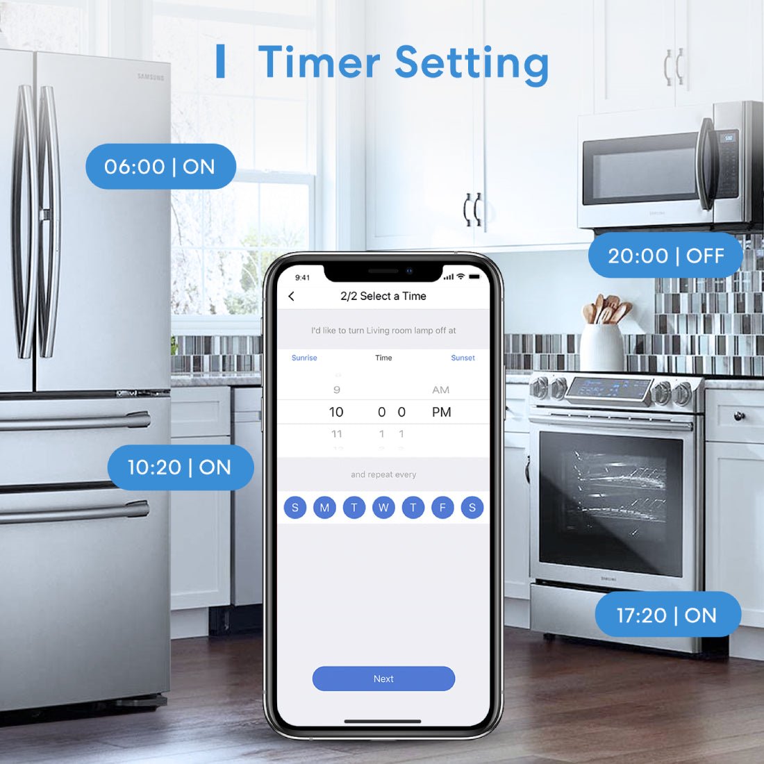 Meross Smart Wi-Fi Switch - White - زر الإضاءة Meross Smart Wi-Fi Switch - White - زر الإضاءة