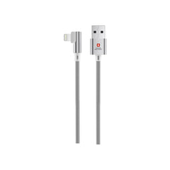 Swiss Military USB to Lightning 2M Braided Cable - White - كابل شحن