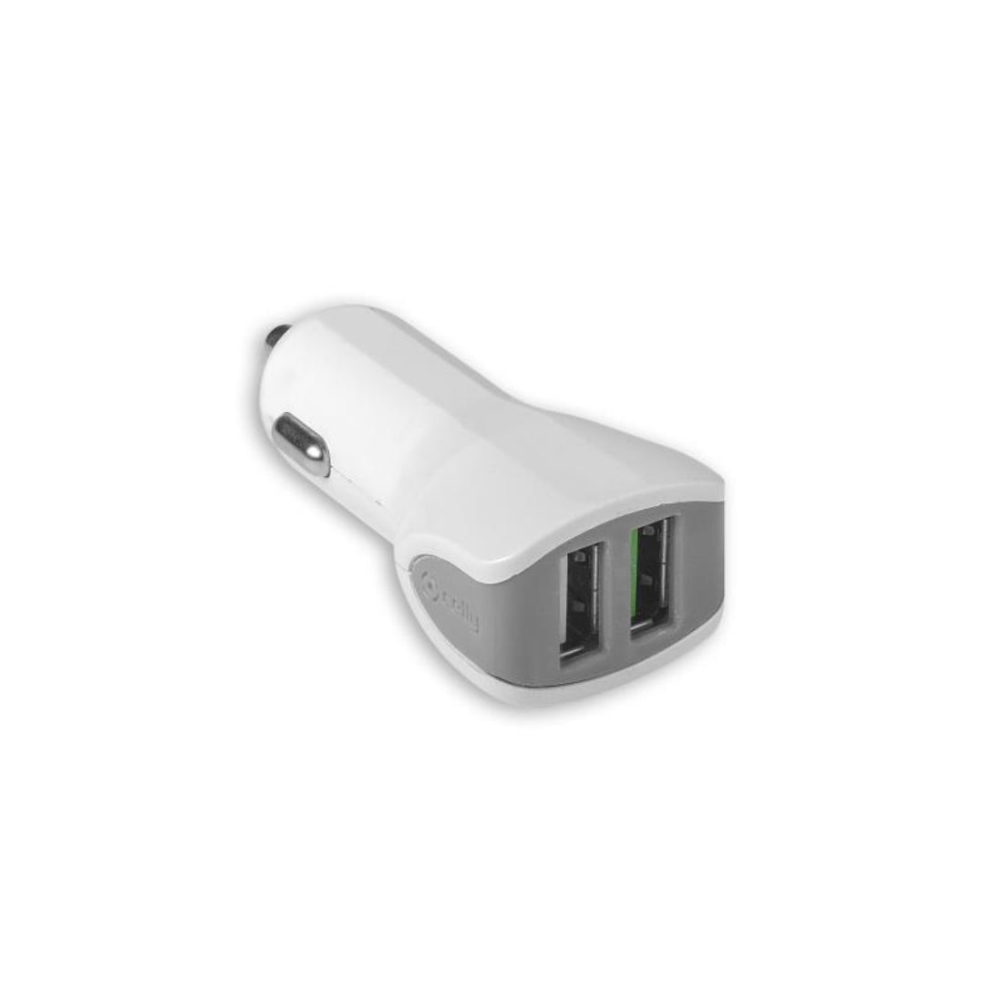 Celly 2 USB-A 3.4 17W Turbo Car Charger - White - شاحن سيارة - Store 974 | ستور ٩٧٤