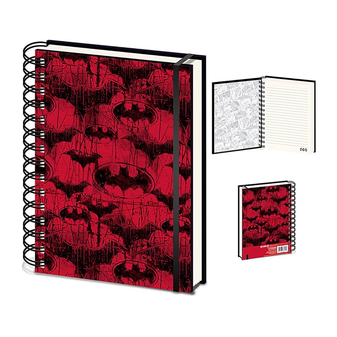 Batman Red A5 Wiro Notebook - دفتر - Store 974 | ستور ٩٧٤