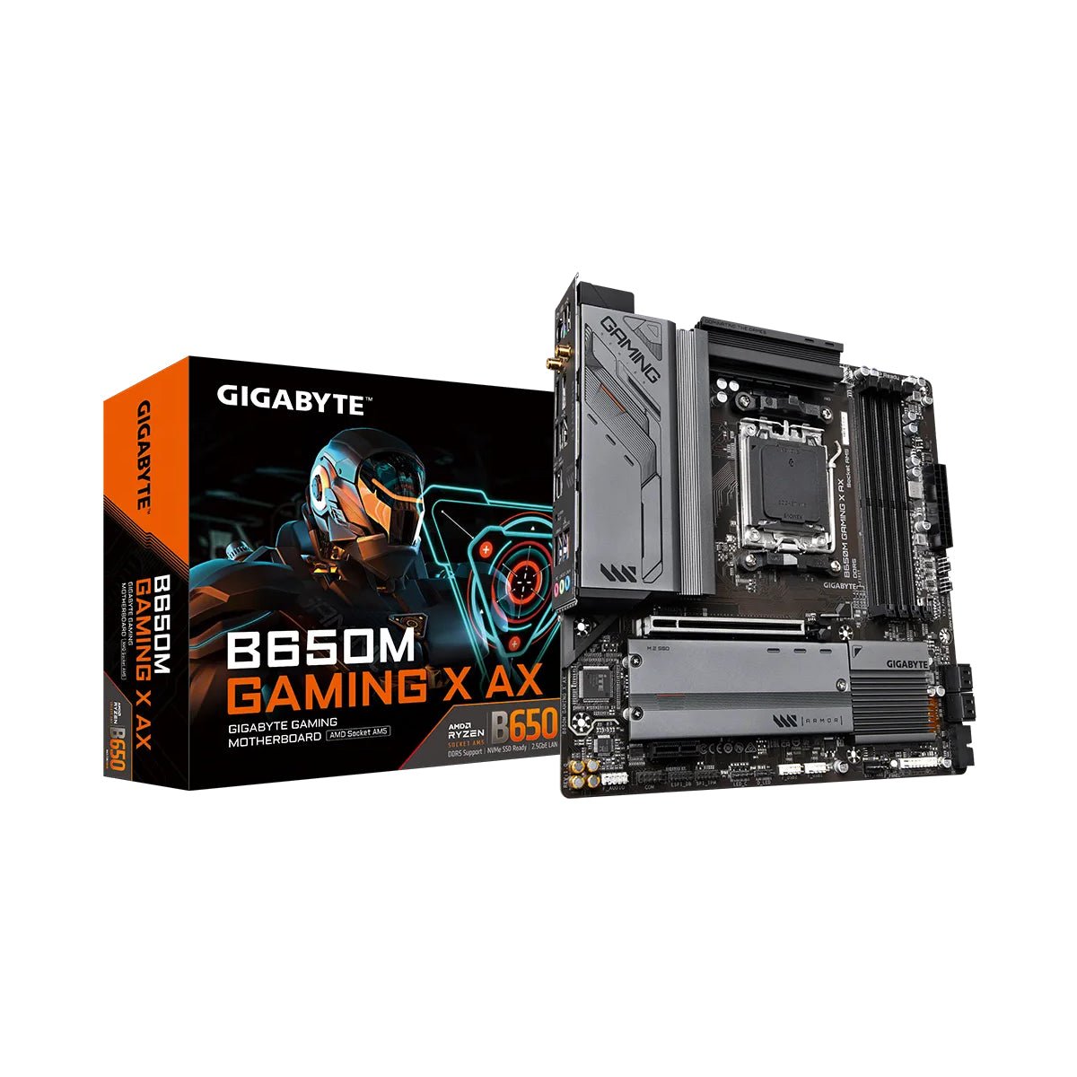 Gigabyte B650M Gaming X AX WiFi DDR5 AM5 AMD Mini-ATX Gaming Motherboard - اللوحة الأم - Store 974 | ستور ٩٧٤
