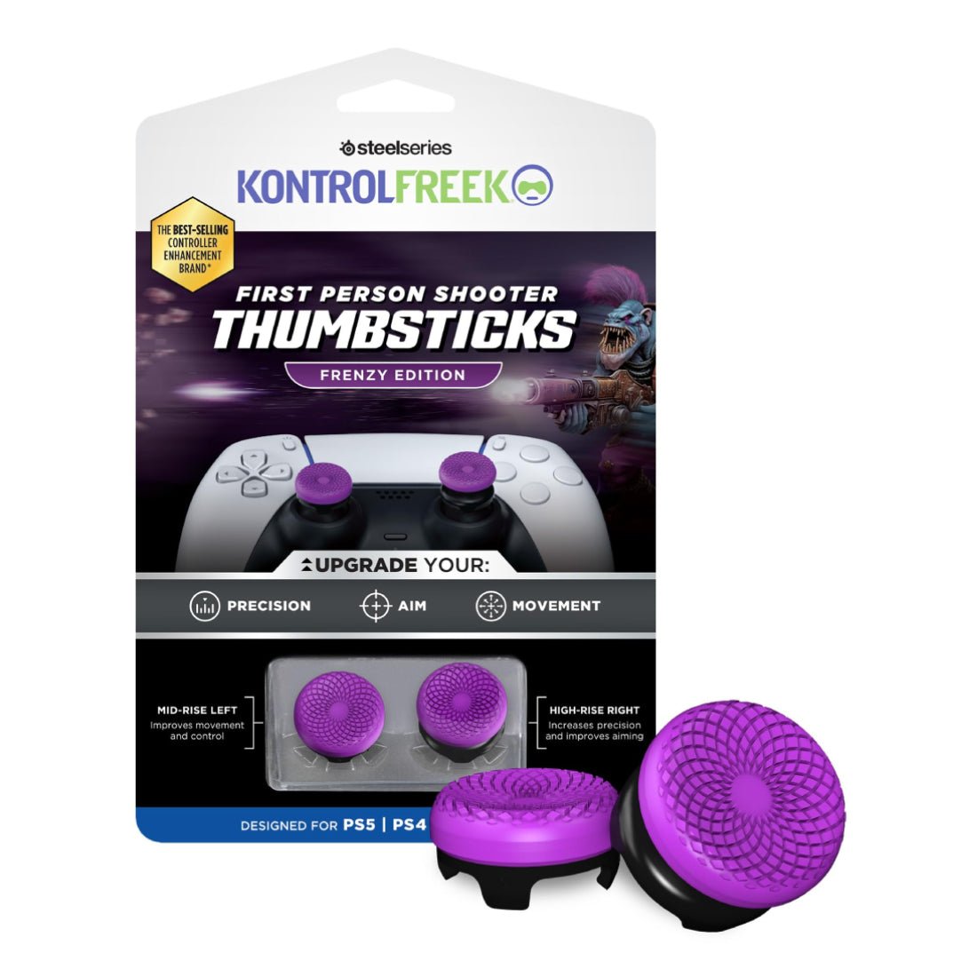 Kontrolfreek FPS Frenzy Purple Thumbsticks - PS4/PS5 - أكسسوار - Store 974 | ستور ٩٧٤