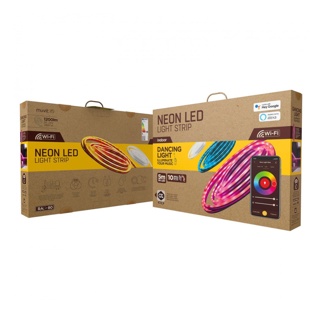 Muvit iO WiFi Neon RGB LED Strip - 5m - إضاءة - Store 974 | ستور ٩٧٤
