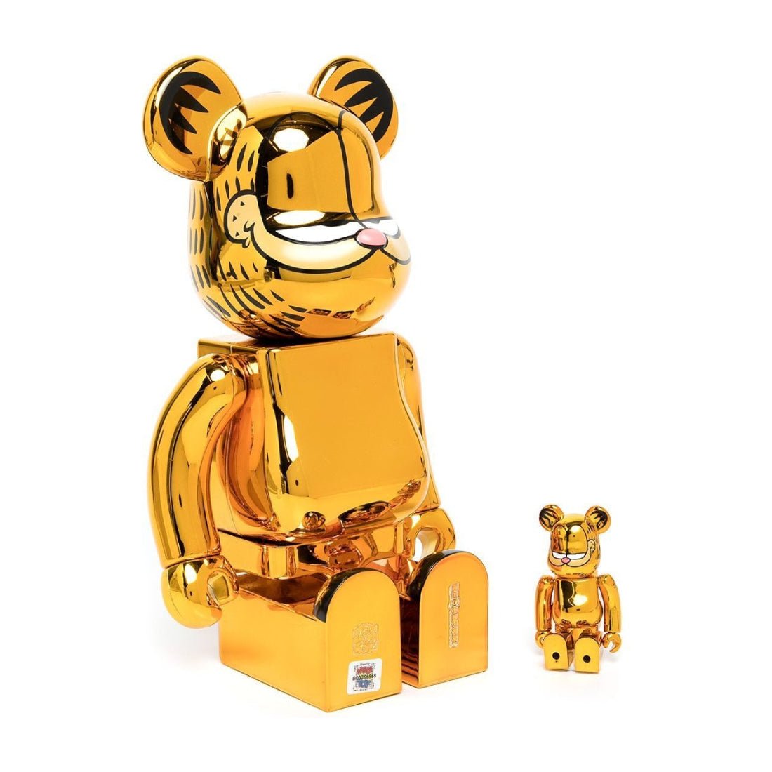 (Pre-Owned) BE@RBRICK - Garfield: Gold Chrome Version - مجسم - Store 974 | ستور ٩٧٤