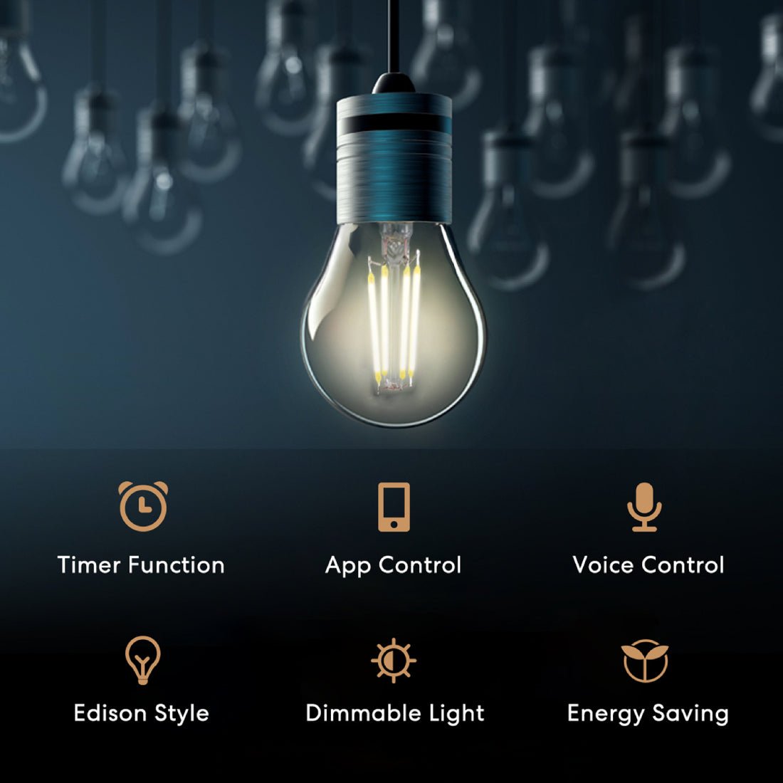 Meross Smart LED Light Bulb With Dimmable Light - 1 Pack - إضاءة Meross Smart LED Light Bulb With Dimmable Light - 1 Pack - إضاءة