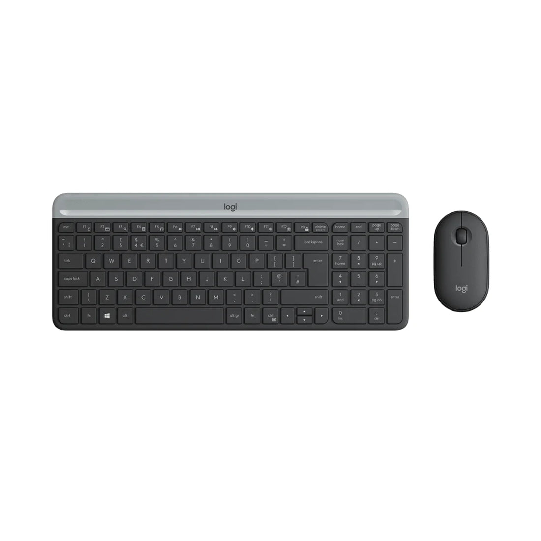 Logitech Slim Wireless Keyboard And Mouse Combo MK470 - Graphite - لوحة مفاتيح و فأرة - Store 974 | ستور ٩٧٤