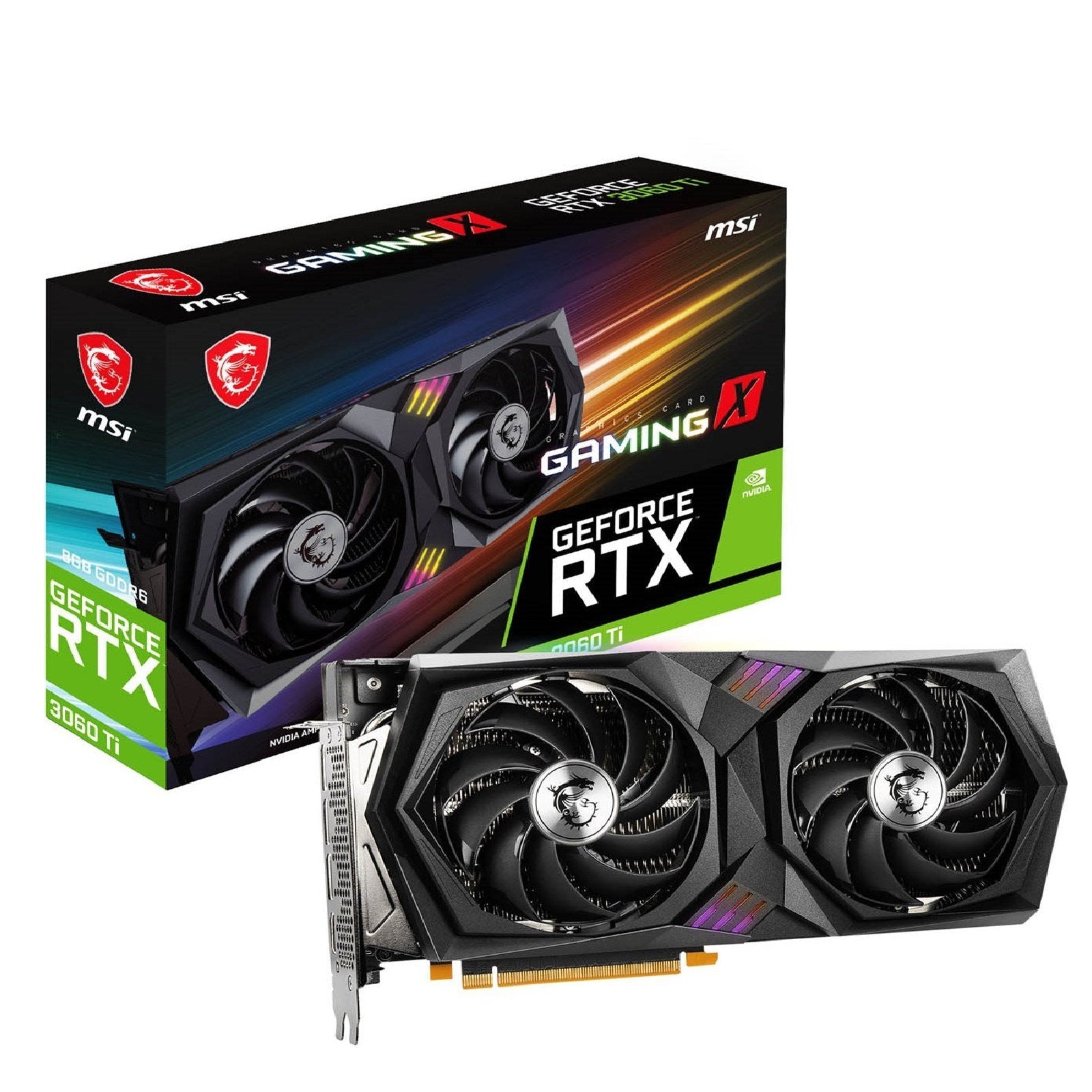 MSI GeForce RTX 3060Ti Gaming X LHR Dual-Fan 8GB GDDR6 GPU - Store 974 | ستور ٩٧٤