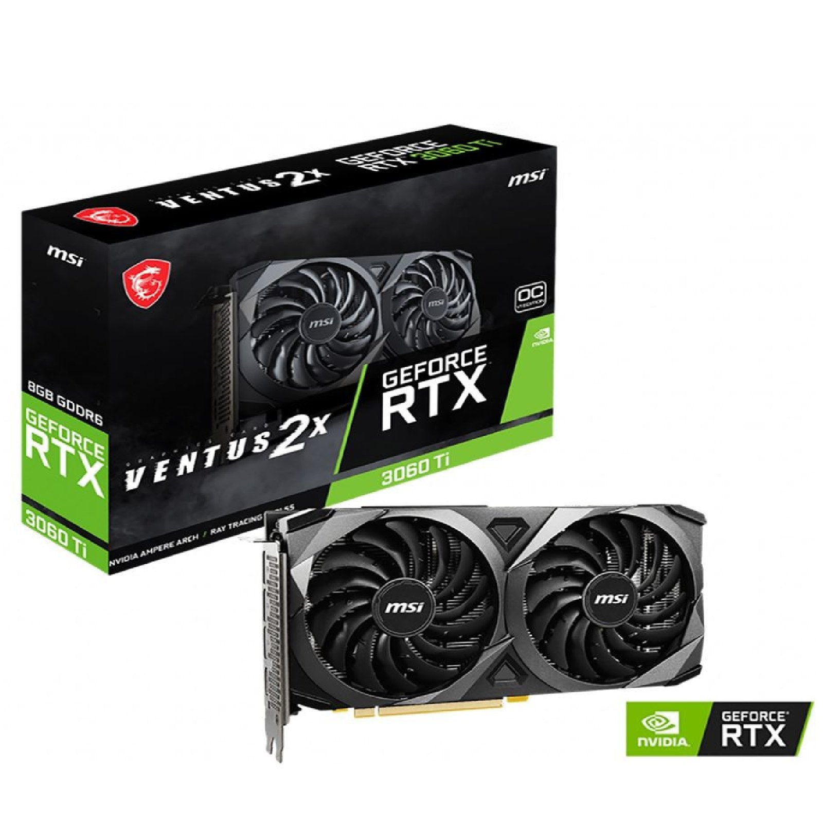 MSI GeForce RTX 3060Ti VENTUS 2X LHR Dual-Fan 8GB GDDR6 GPU - Store 974 | ستور ٩٧٤