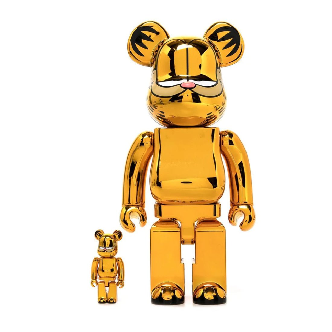 (Pre-Owned) BE@RBRICK - Garfield: Gold Chrome Version - مجسم - Store 974 | ستور ٩٧٤