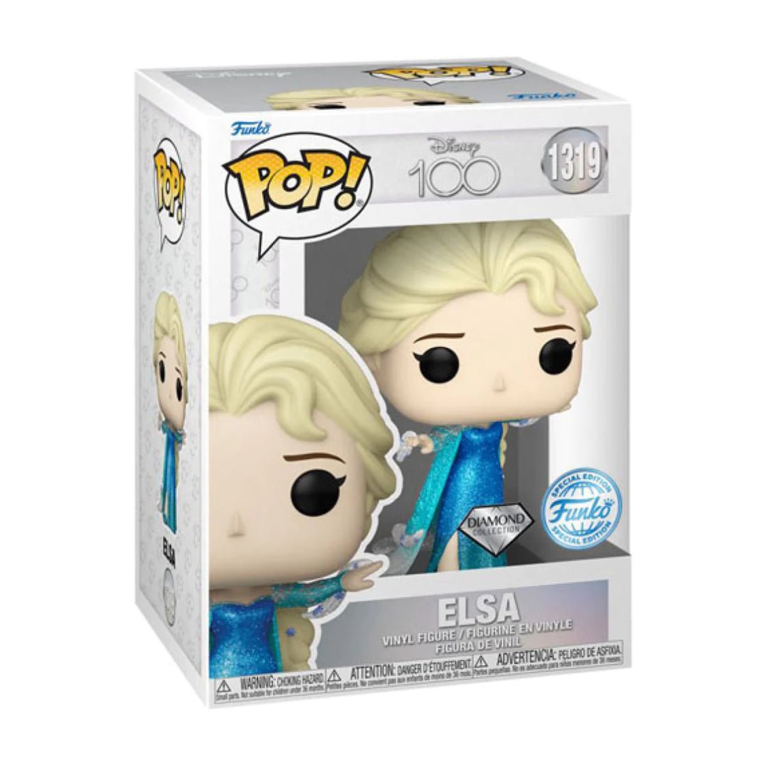 Funko Pop! Disney: D100 - Elsa (DGLT)(Exc) #1319 - دمية - Store 974 | ستور ٩٧٤